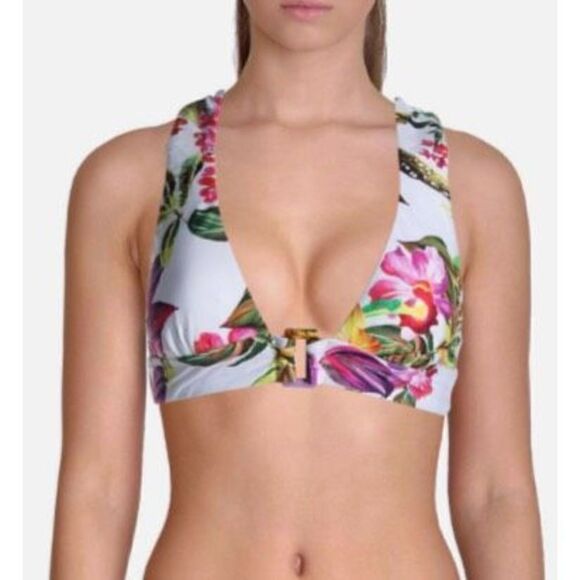 New. Trina Turk floral bikini top. Size 8 Retails $124 - Picture 7 of 9